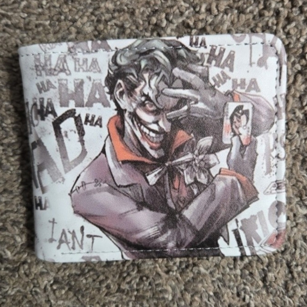 New Joker DC comics batman anime manga leather wallet